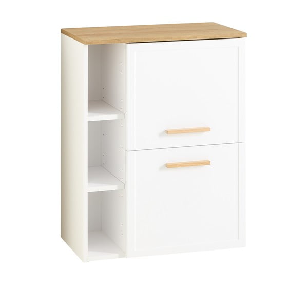Biela nízka/závesná kúpeľňová skrinka 77x60 cm Quickset 383 – Pelipal
