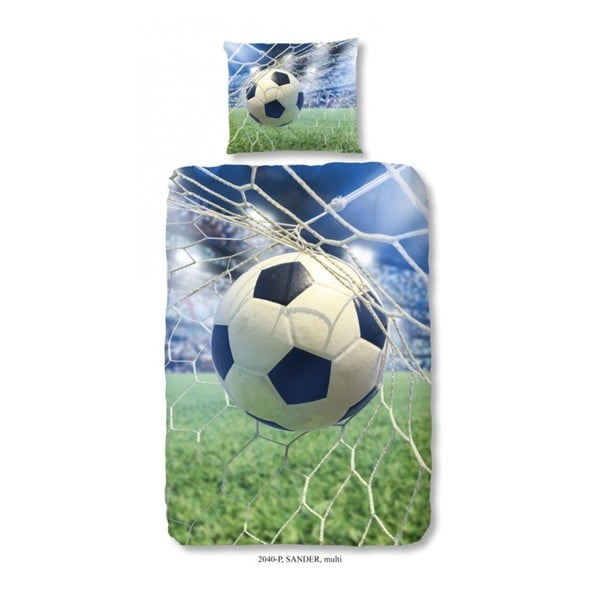 Detské bavlnené obliečky Good Morning Football Game, 140 × 200 cm