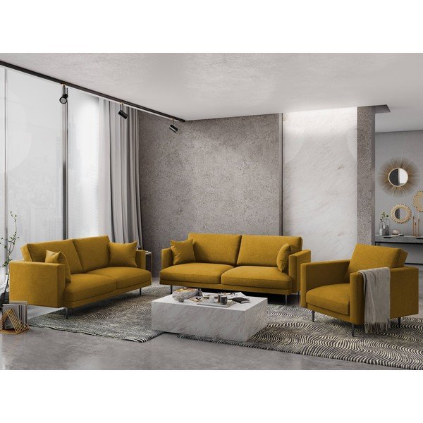 Žltá pohovka Milo Casa Piero, 220 cm-image-1