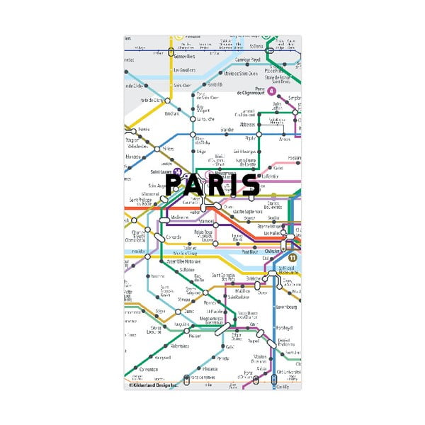 Mapa vo forme magnetov Kikkerland Paris