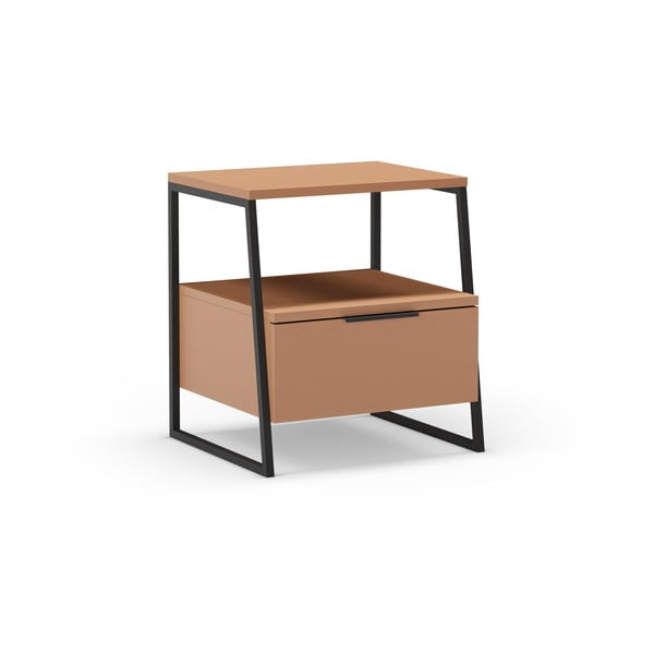 Nočný stolík v tehlovej farbe Velia – Marckeric-image-4