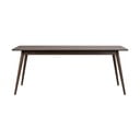 Tmavohnedý rozkladací jedálenský stôl v dekore duba 90x190 cm Yumi – Rowico