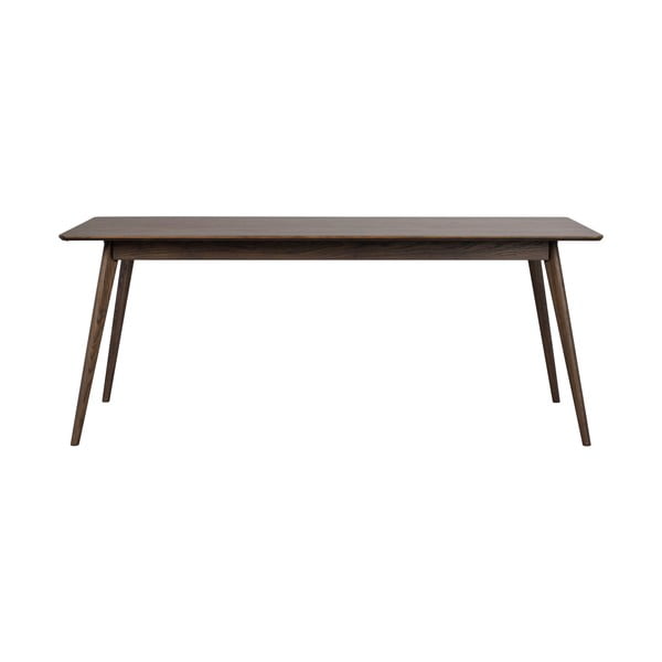 Tmavohnedý rozkladací jedálenský stôl v dekore duba 90x190 cm Yumi – Rowico