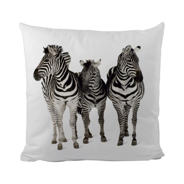 Vankúš Black Shake Three Zebras, 40x40 cm