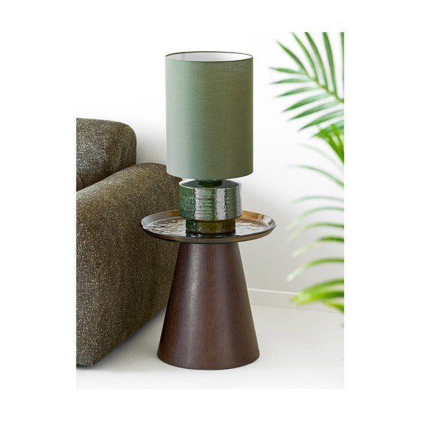 Okrúhly odkladací stolík so sklenenou doskou ø 50 cm Orvieto – House Nordic-image-1
