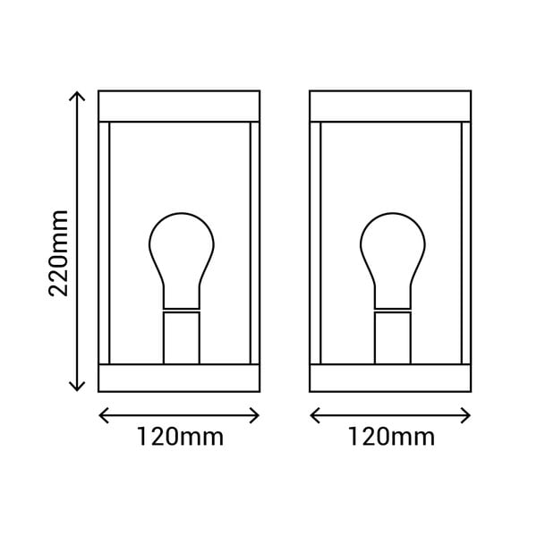 Nástenné vonkajšie svietidlo (výška 22 cm) – SULION-image-3