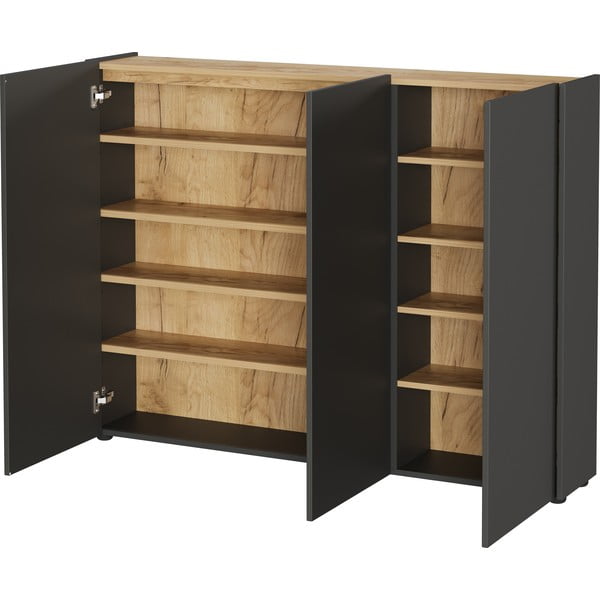 Antracitová skrinka v dekore duba 138x105x25 cm Libbiano – Germania-image-2