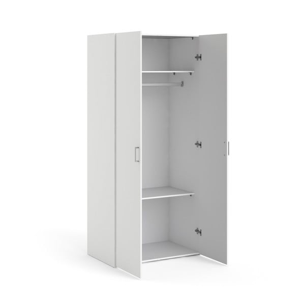 Biela šatníková skriňa 78x175 cm Space – Tvilum-image-4