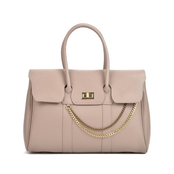 Svetlohnedá kožená kabelka Mangotti Bags Felipa
