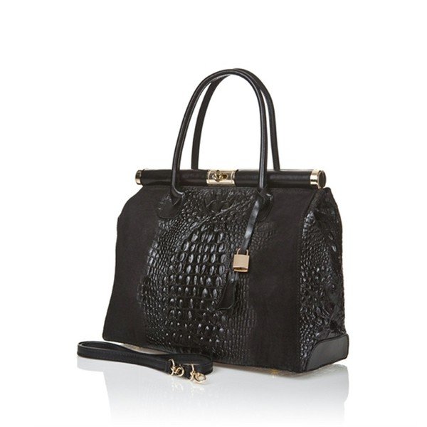 Čierna kožená kabelka Markese Trell-image-1