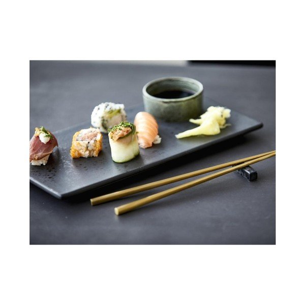 Čierny kameninový servírovací podnos Bitz Mensa, dĺžka 30 cm-image-3