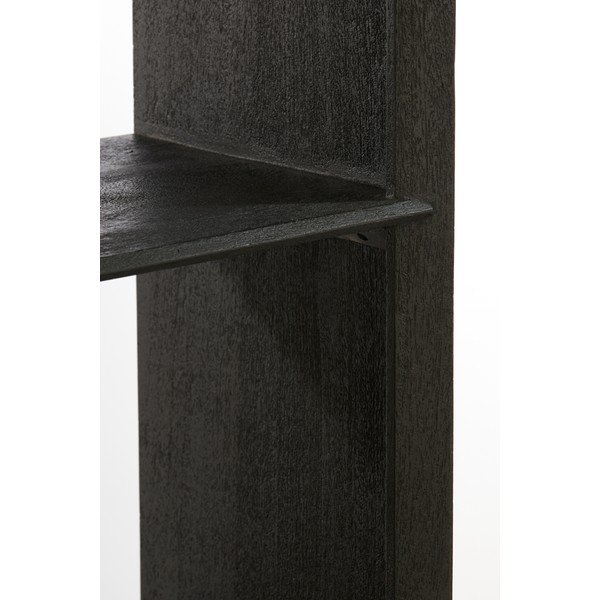 Čierna knižnica z masívneho dreva 95x190 cm Sondrio – Light & Living-image-4