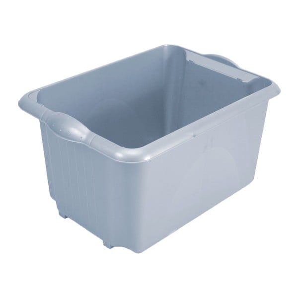 Sivý úložný box z recyklovaného plastu Addis Eco Range, 30 l