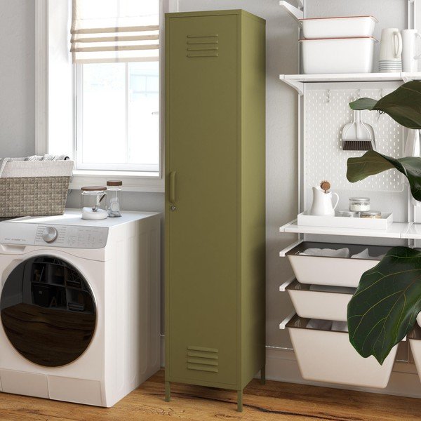 Zelená kovová skrinka 37x182 cm Bradford – Støraa-image-4