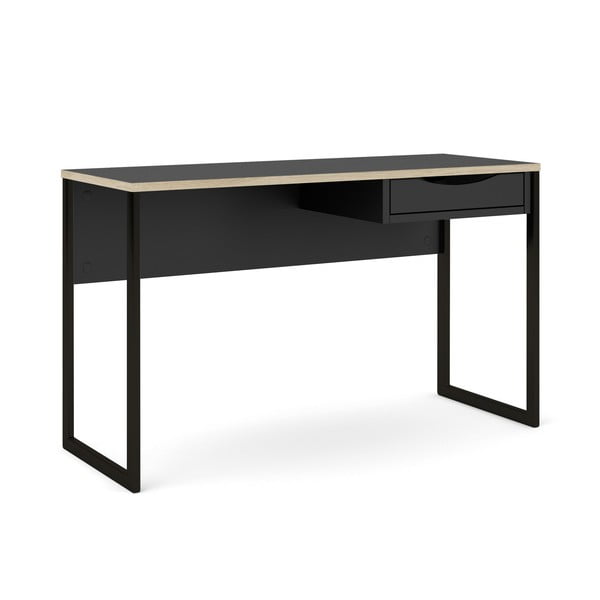 Čierny pracovný stôl Tvilum Function Plus, 130 x 48 cm-image-3