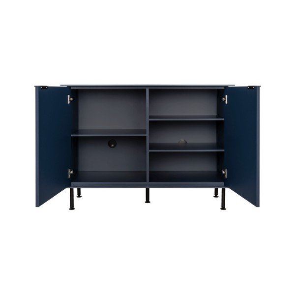 Tmavomodrá komoda s otvorom pre káble 120x88x50 cm Suumo – noo.ma-image-3