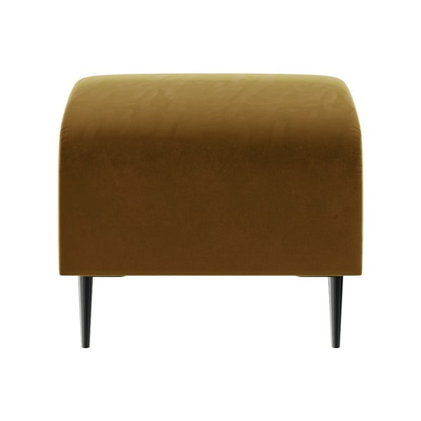 Medovožltá zamatová podnožka Ghado Shel-image-2