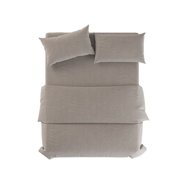 Svetlosivé/taupe ľanové obliečky na jednolôžko 135x200 cm Natural – Native Natural