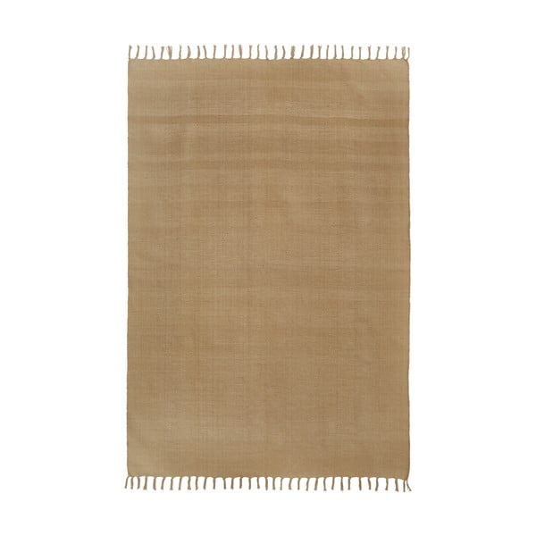 Svetlohnedý ručne tkaný bavlnený koberec Westwing Collection Agneta, 70 x 140 cm