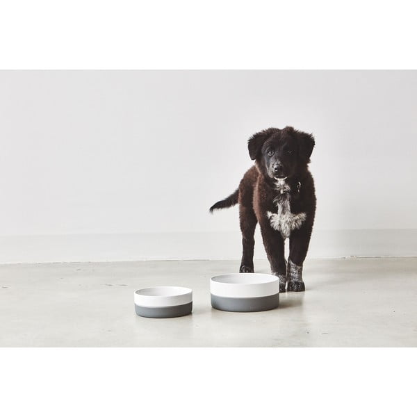 Porcelánová miska pre psa ø 21,5 cm Coppa Slate M/L – MiaCara-image-1
