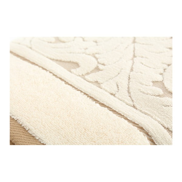 Súprava krémovobieleho bavlneného uteráka a osušky Foutastic Cream-image-1