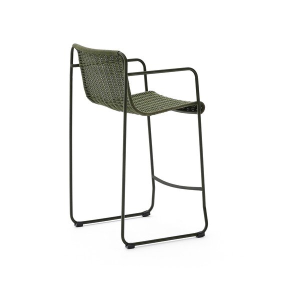 Zelená kovová záhradná barová stolička Maurina – Kave Home-image-4