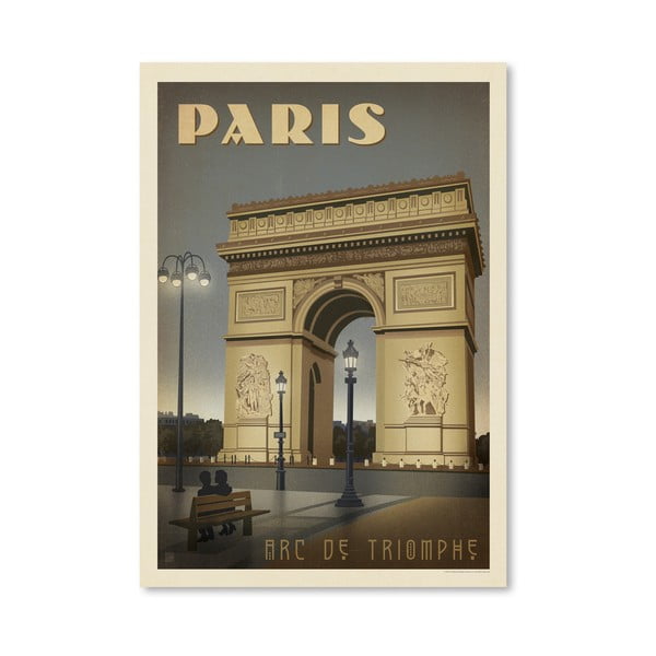 Plagát Americanflat Arc de Triomphe, 42 x 30 cm