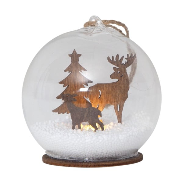 Svetelná dekorácia s vianočným motívom v prírodnej farbe ø 8 cm Fauna – Star Trading