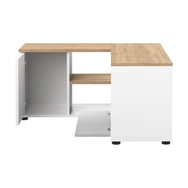 TV stolík v dekore duba v bielo-prírodnej farbe 90x45 cm Angle – TemaHome-image-4