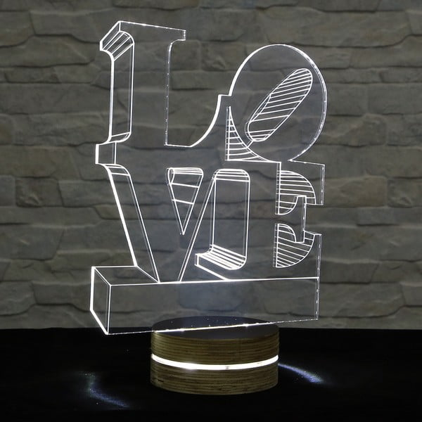 3D stolová lampa Love
