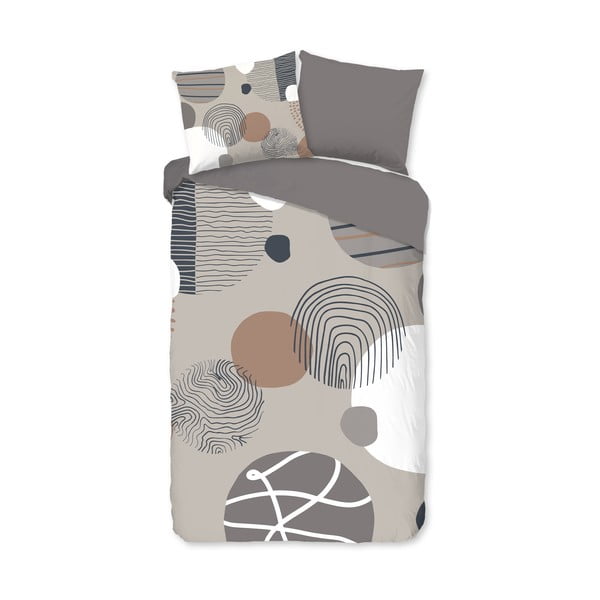 Sivé bavlnené obliečky na jednolôžko/predĺžené 140x220 cm Hendrik – Good Morning