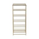 Kovový regál na víno v zlatej farbe počet fliaš 10 25x57x22,5 cm Dual Floor – PT LIVING