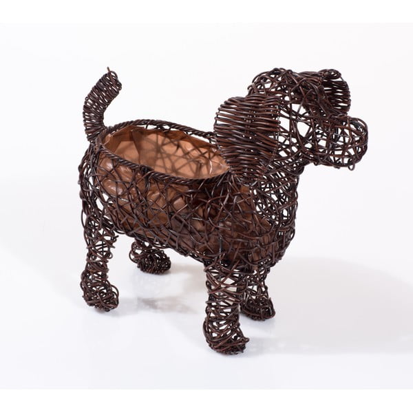 Dekoratívny ratanový kvetináč Dog