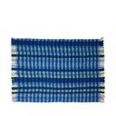 Modrá deka s prímesou vlny 140x200 cm Loom – Hübsch