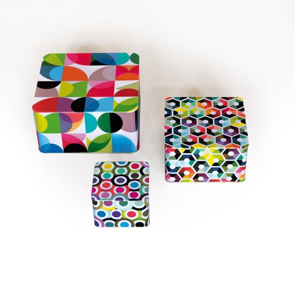 Sada 3 cínových škatuliek Remember Cubes-image-1
