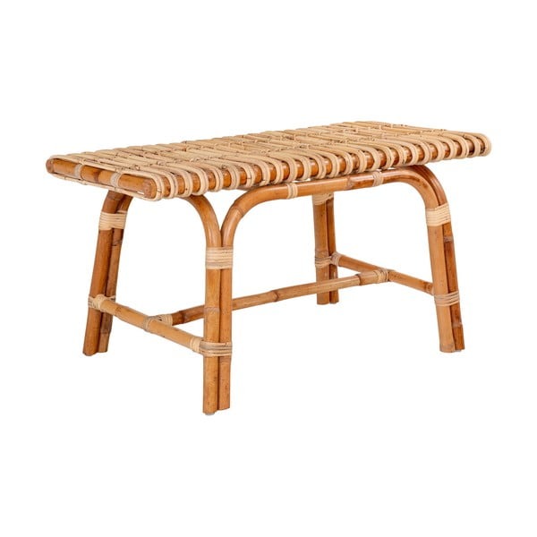 Ratanová záhradná lavica v prírodnej farbe Aveiro – House Nordic-image-1