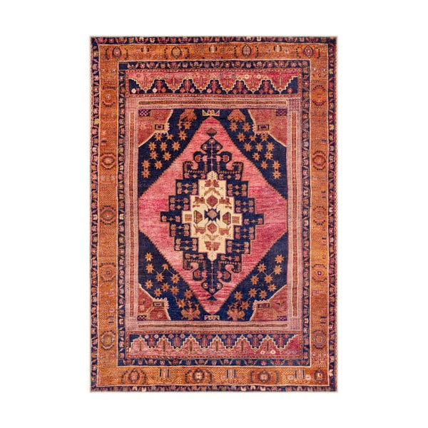 Oranžovo-ružový koberec Floorita Senneh, 120 x 180 cm