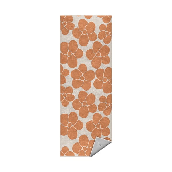 Oranžový prateľný behúň 80x200 cm Orange Meadow – Mila Home
