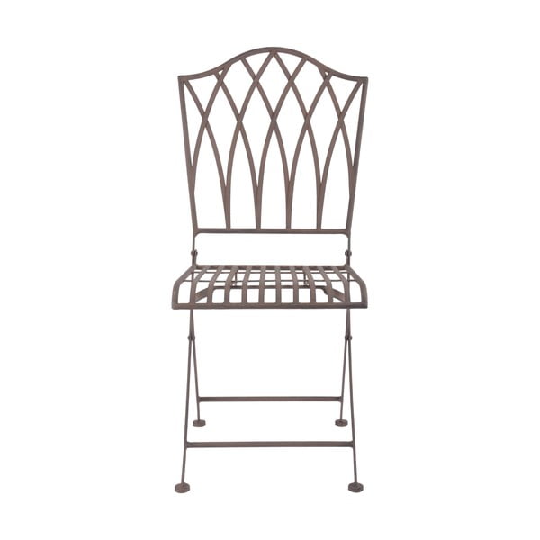 Hnedá kovová skladacia záhradná stolička – Esschert Design