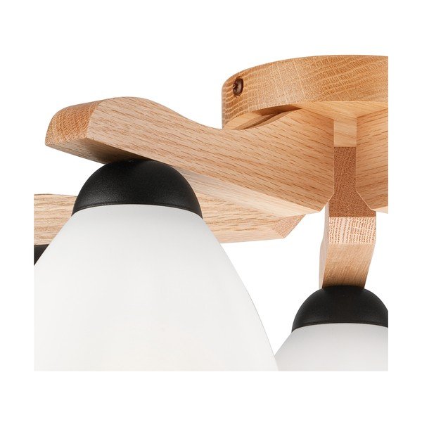 Biele stropné svietidlo so skleneným tienidlom ø 16 cm Andreas – LAMKUR-image-4