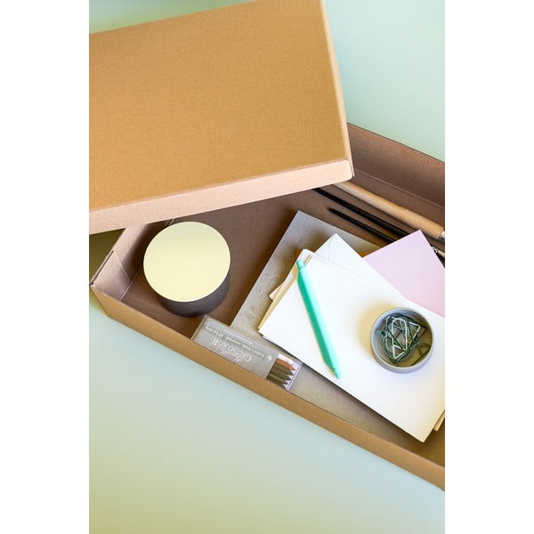 Kartónové úložné boxy s vekom v prírodnej farbe v súprave 3 ks 44x31x10 cm Storeit – Hübsch-image-1