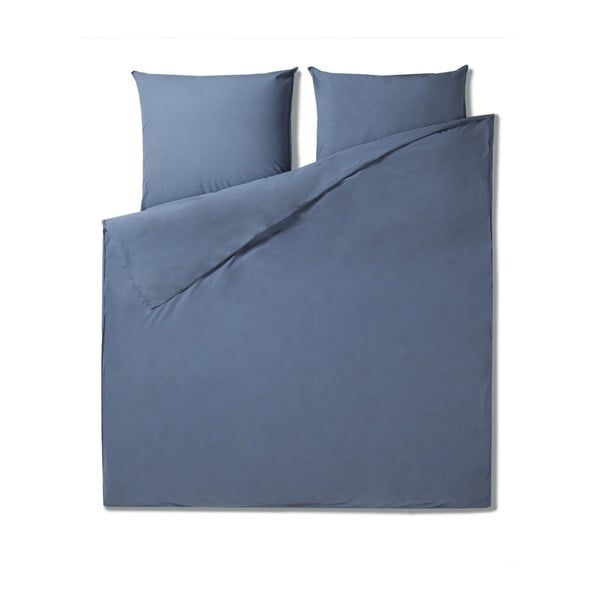 Modré bavlnené obliečky na dvojlôžko Casa Di Bassi Softtouch, 240 × 260 cm