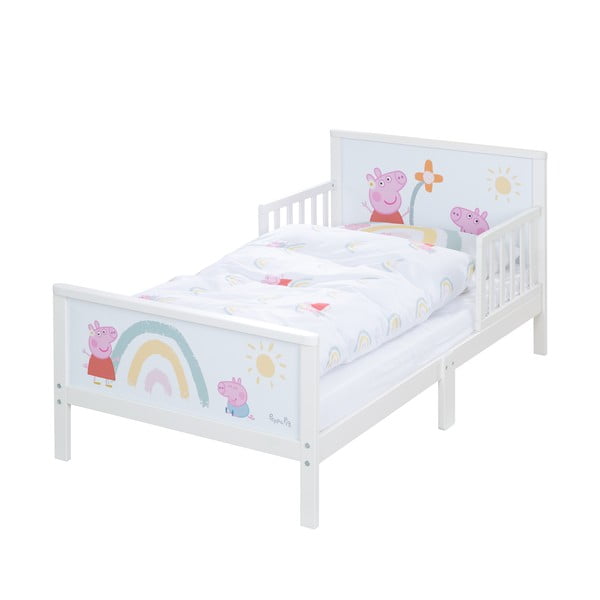 Biela detská posteľ 70x140 cm Peppa Pig – Roba