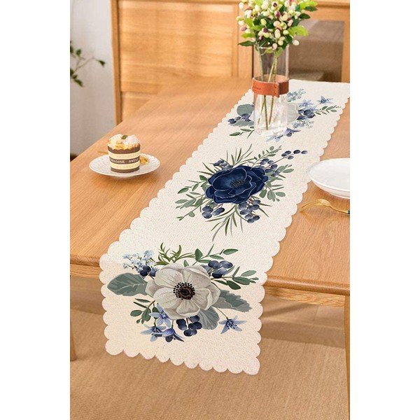 Behúň na stôl 40x130 cm Blue Rose – Minimalist Cushion Covers-image-1