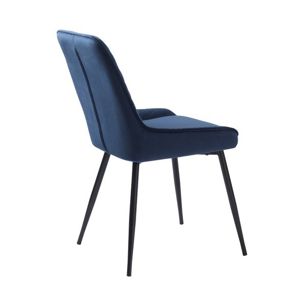 Modrá zamatová jedálenská stolička Milton – Unique Furniture-image-3