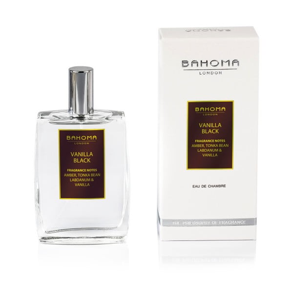 Interiérový vonný sprej s vôňou čiernej vanilky Bahoma London, 100 ml
