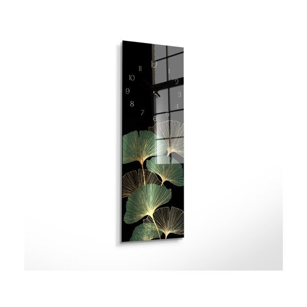 Sklenené nástenné hodiny Gingko - Styler-image-2