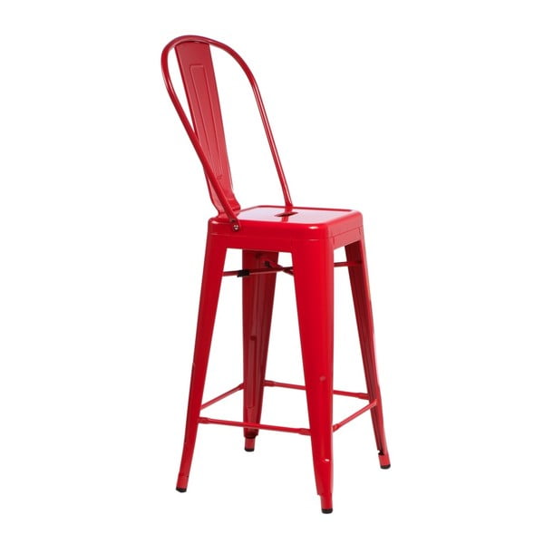 Červená barová stolička D2 Paris