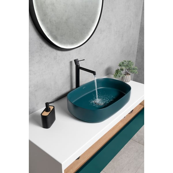 Matne čierna stojančeková umývadlová batéria Solaris – Sapho-image-2