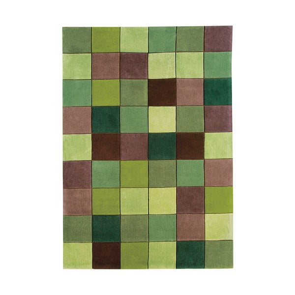 Koberec Asiatic Carpets Eden Pixel Green, 90x150 cm
